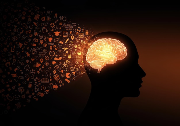 Detailed Xray view of the human skull and brain Medical innovation