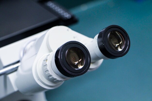 Detailfoto van de microscoop