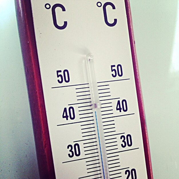 Foto detailfoto van de thermometer