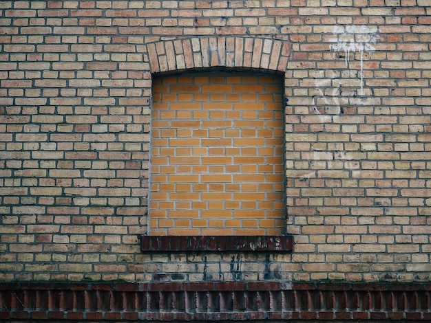 Foto detailfoto van een bakstenen muur