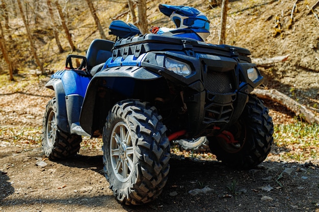 Details of atv quad bike close up