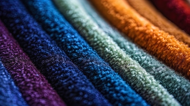 Photo details of the carpet fabric in exciting macro