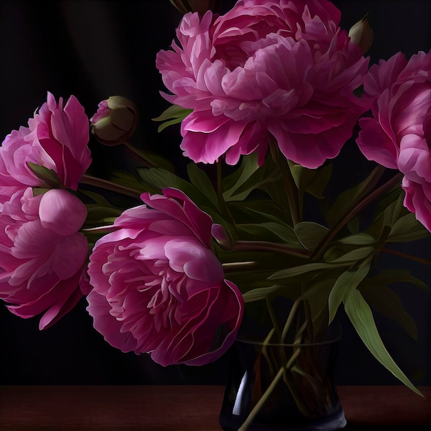 Details of Chinese peony flowers