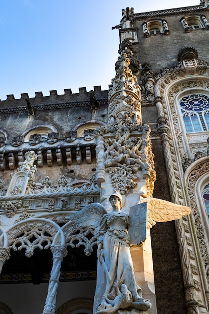 Details and corners of the Bucaco Palace in Portugal