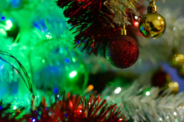 Details of the decoration of a Christmas tree