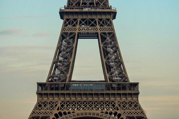 The details of Eiffel Tower Paris September 2017