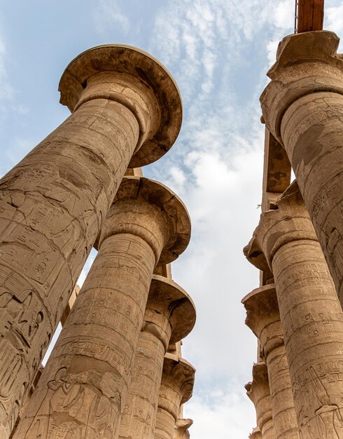 Foto dettagli del complesso del tempio di karnak