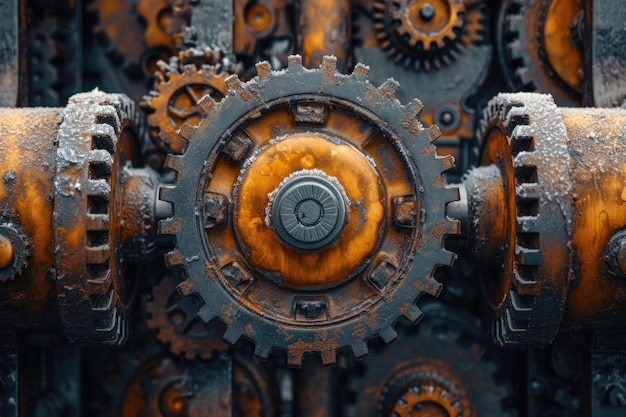 Photo details the gear is made of metal mechanical gears made of steel