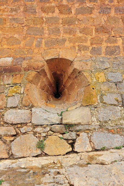 Foto dettagli di una scappatoia dei castillos de la calahorra.