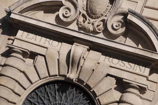 Details of Opera Theater Gioacchino Rossini in Pesaro