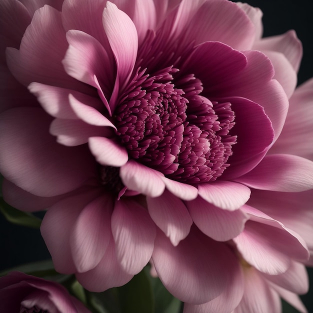 details of pistil of pink flower