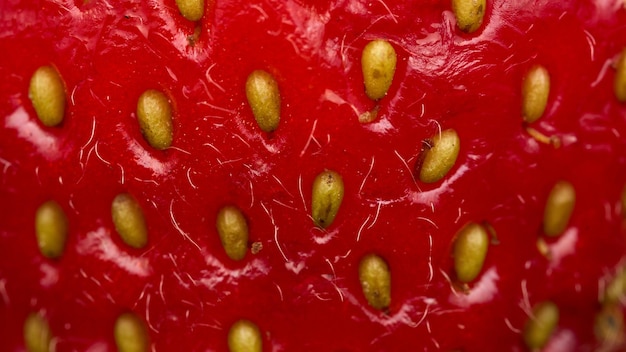 Details of the red strawberry seeds