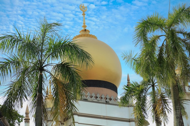 Details shot van de naam van Masjid Sultan in Singapore