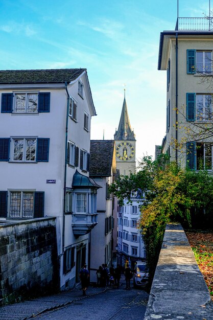 The details of stpeter church in zurich switzerland