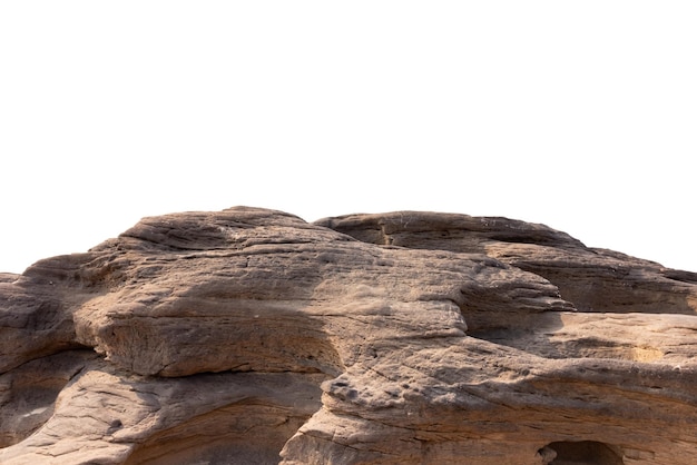 Details and textures of naturally occurring mountain rocks are part of the attraction. Grand canyon Sam Phan Bok Ubon Ratchathani province Thailand isolated on white background