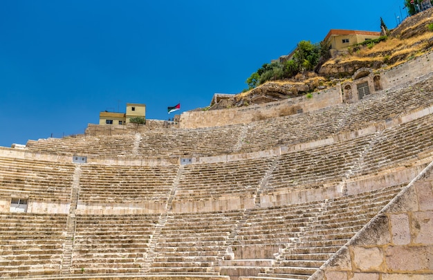 Details van het Romeinse theater in Amman - Jordanië