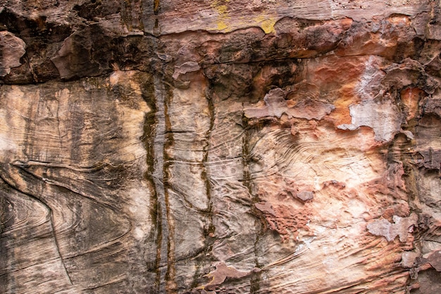 Details van natuurlijke de textuurachtergrond van de zandsteen