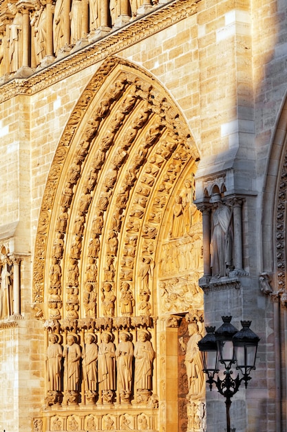 Details van Notre Dame de Paris Cathedral.France.