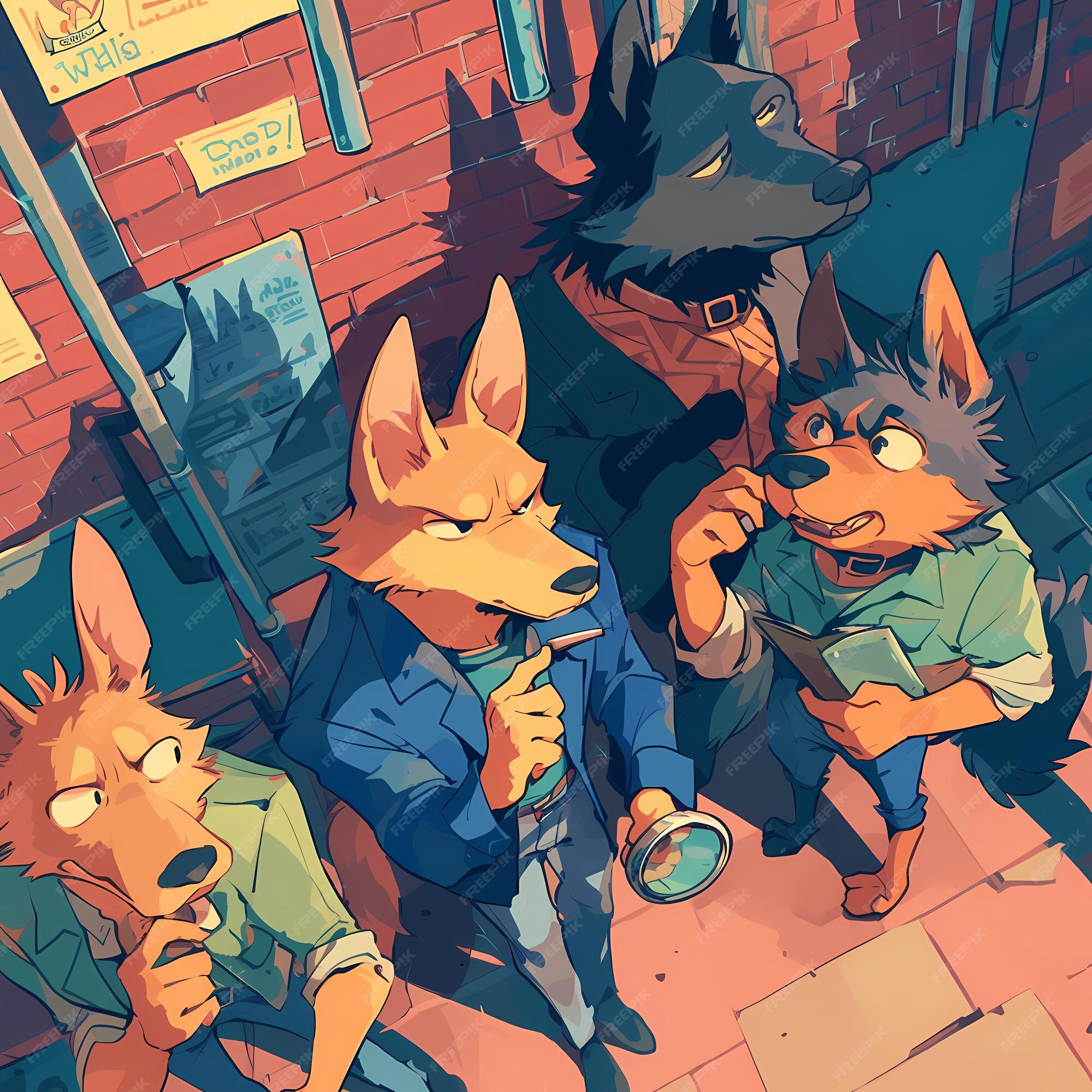 Premium Photo | Detective Dogs Unveil Mystery Illustrated 