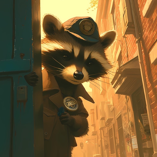 Detective Raccoon Uncovers Truth