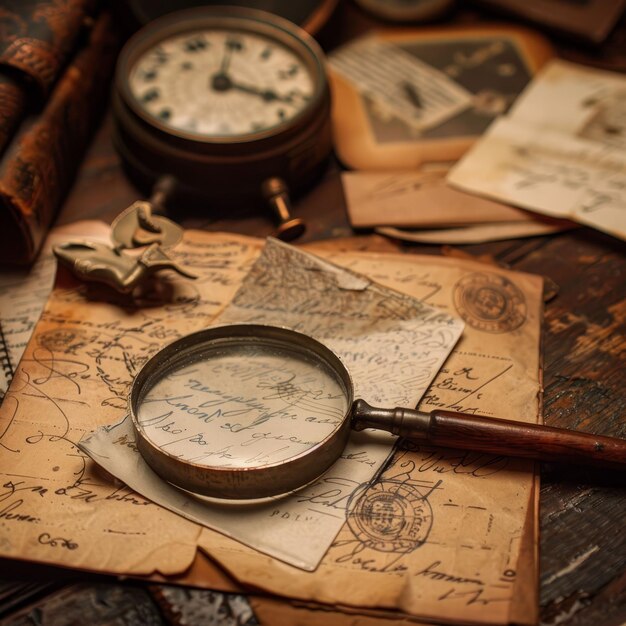 Premium Photo  Detectives first clue a forgotten letter unraveling the 