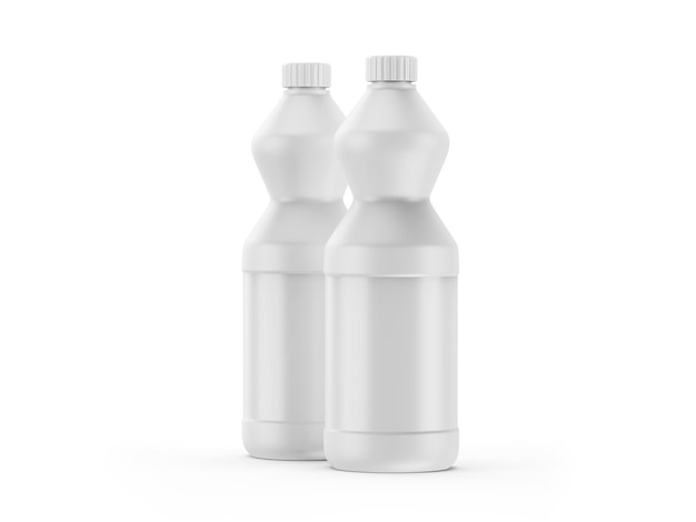 Detergent bottle on white background