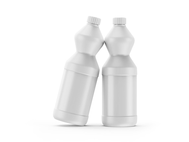 detergent bottle on white background