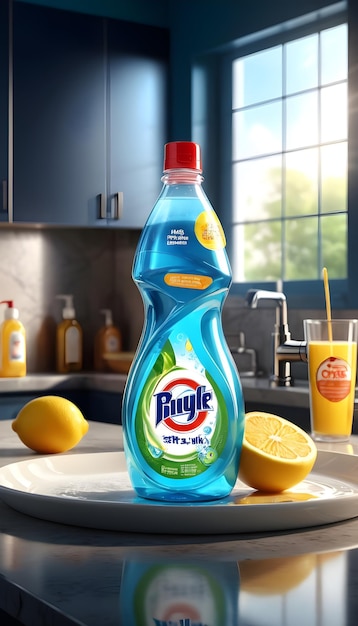 Photo detergent liquid adv