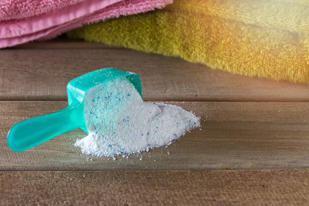 Detergent Or Washing Powder In Measuring Spoon