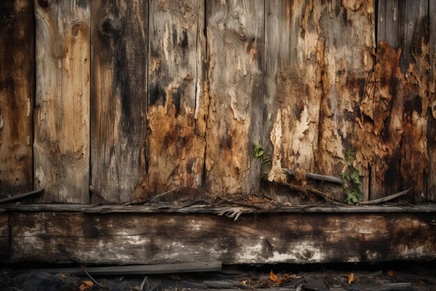 Deteriorated Wooden Planks Background