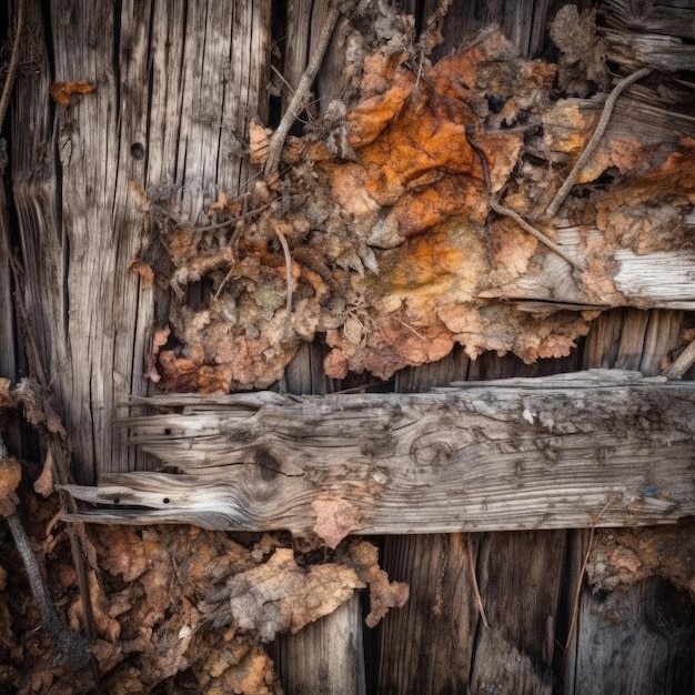 Deteriorated Wooden Planks Background