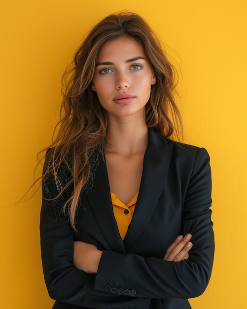 Determined Businesswoman in Studio