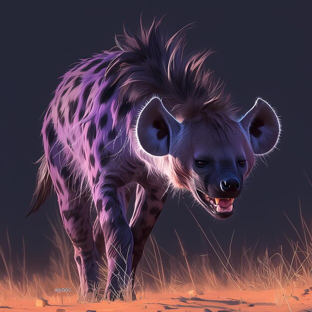 Photo determined cheetah in desert