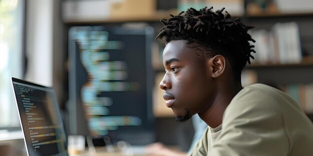 Determined Student Navigating Programming Intricacies Through Digital Tutorials Concept Programming Tutorials Digital Learning Coding Challenges Student Succes Technische vaardigheden