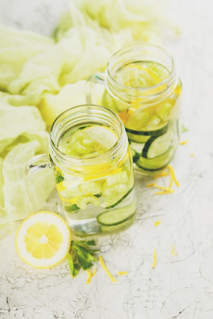 Detox water with cucumber