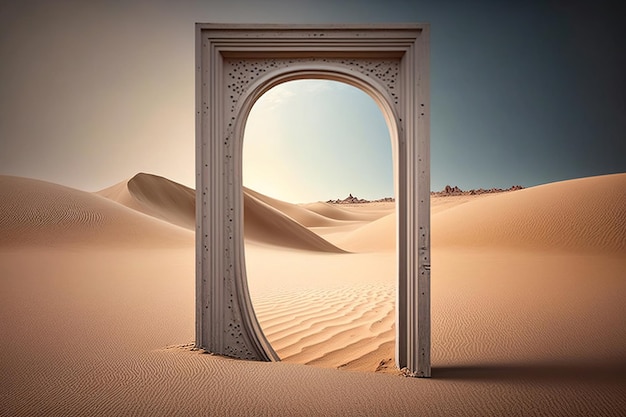 deur in de woestijn