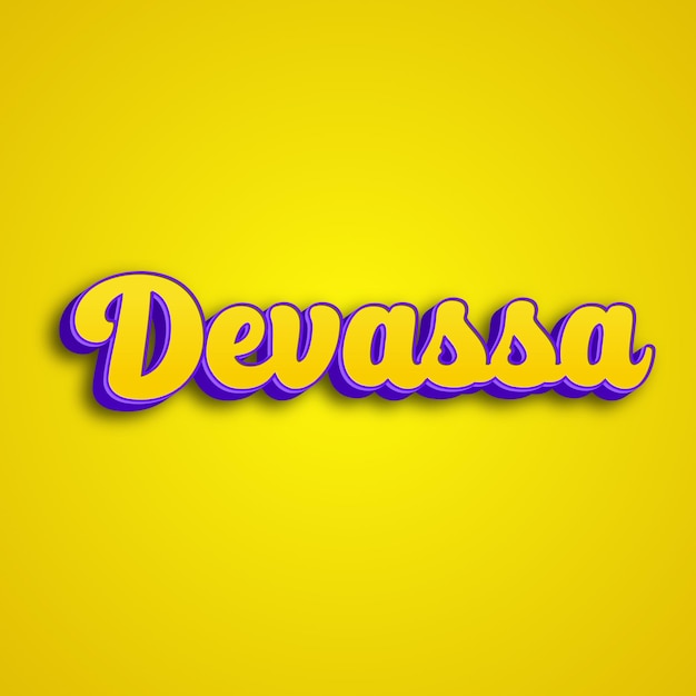Devassa typography 3d design yellow pink white background photo jpg