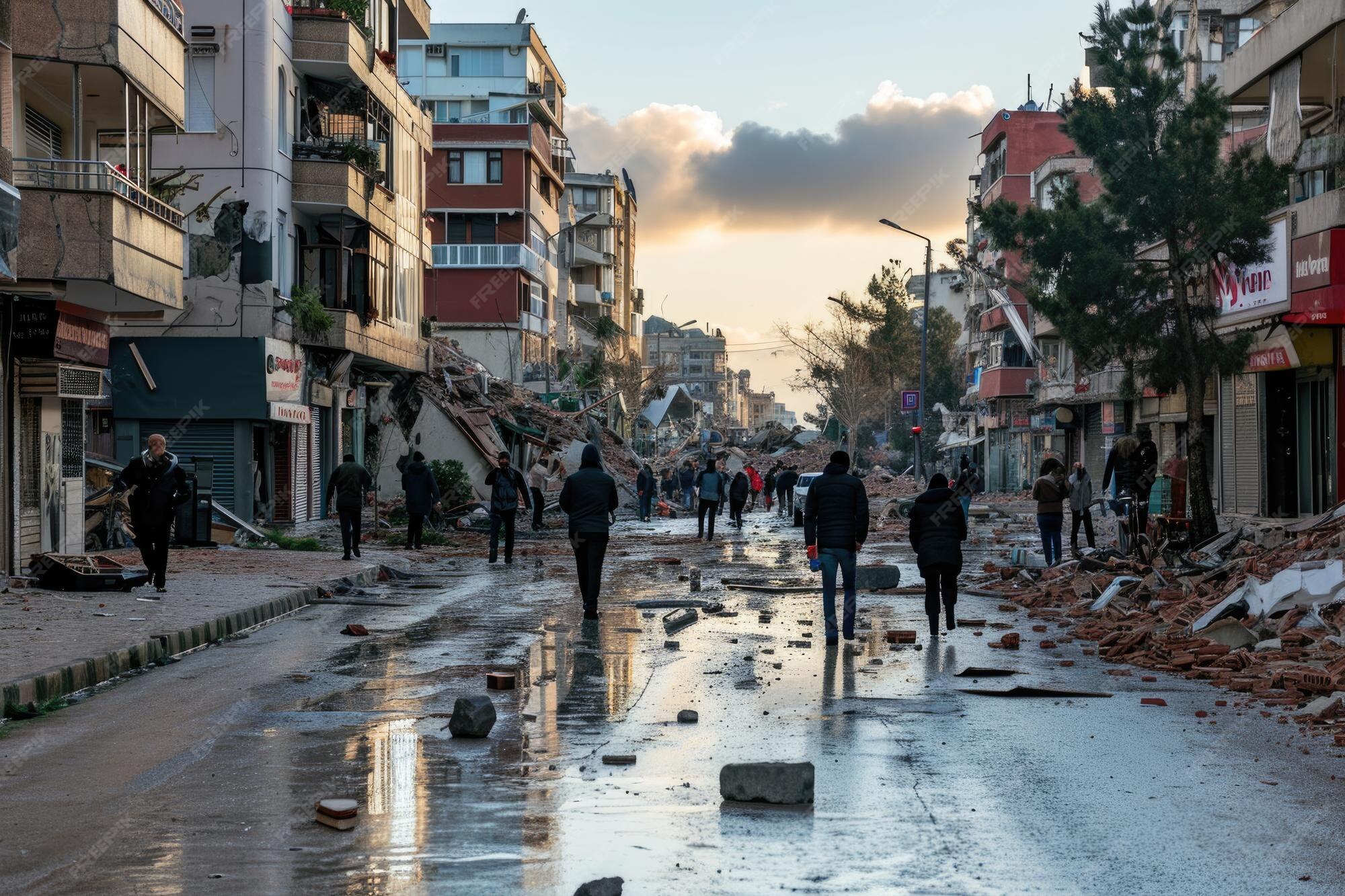 Premium AI Image | Devastating earthquake strikes eastern Turkey 