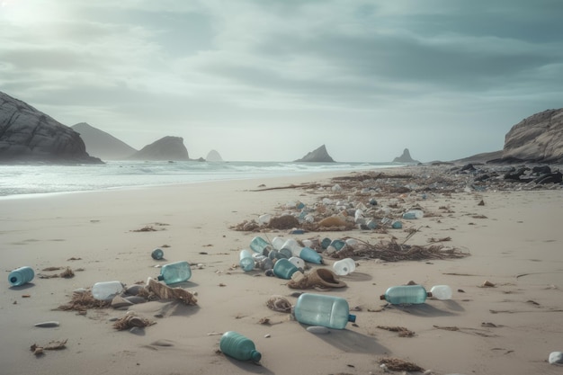 The Devastating Ecological Impact of Plastic on Beaches Generative AI