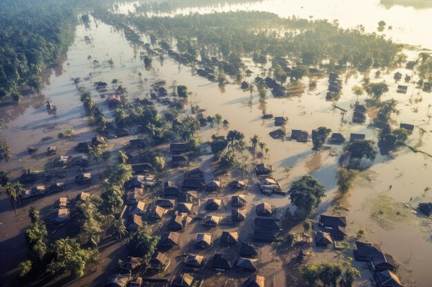 Devastating Floodwaters Engulf a Village Exposing Impact of Climate Change