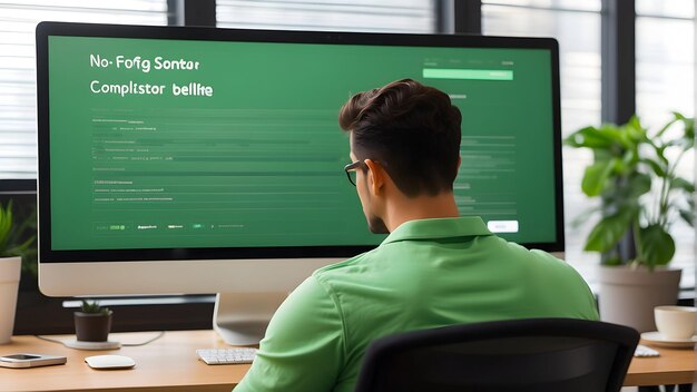 developer coding on computer software engineer at work programmer using desktop coding and progra