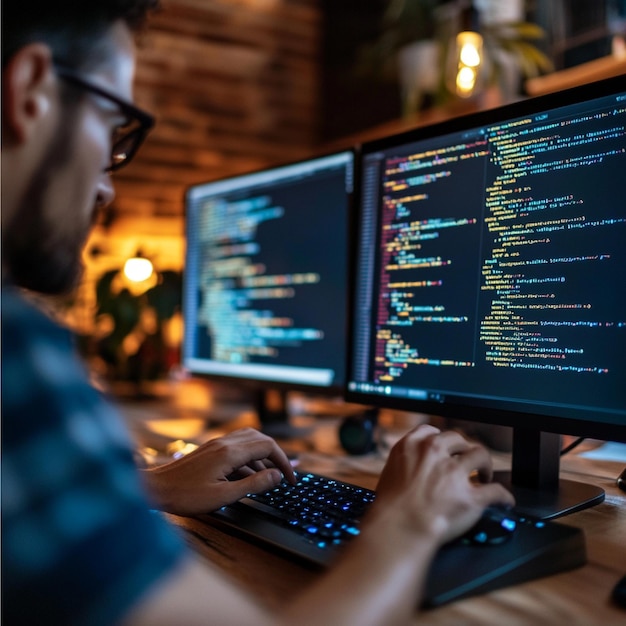 a developer creating an object from a class and calling methods in an oopbased programming language