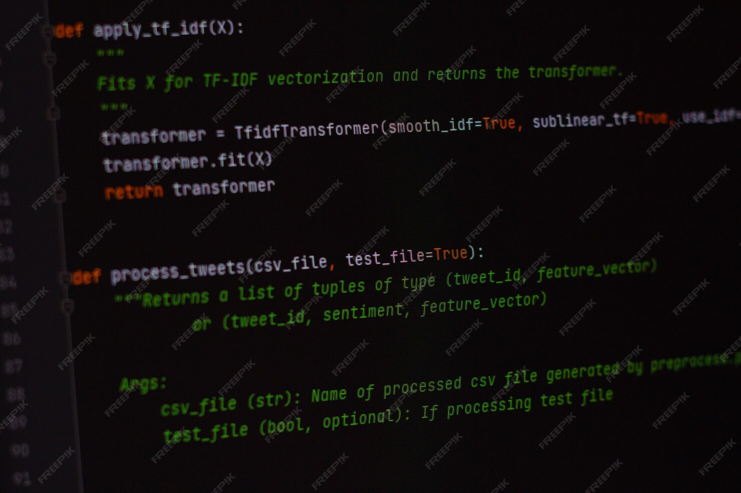 Premium Photo | Developer python, java script, html, css source code on ...