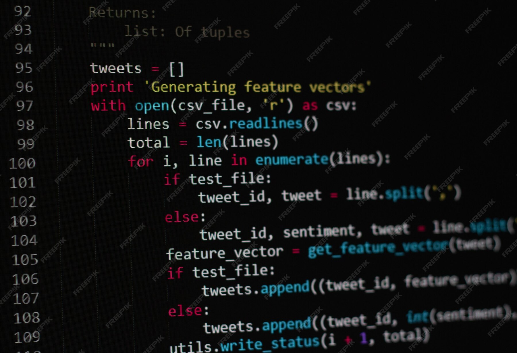 Premium Photo | Developer python, java script, html, css source code on ...