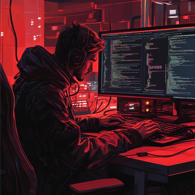 Разработчик, использующий инструменты командной строки и команды терминала для кодирования задач