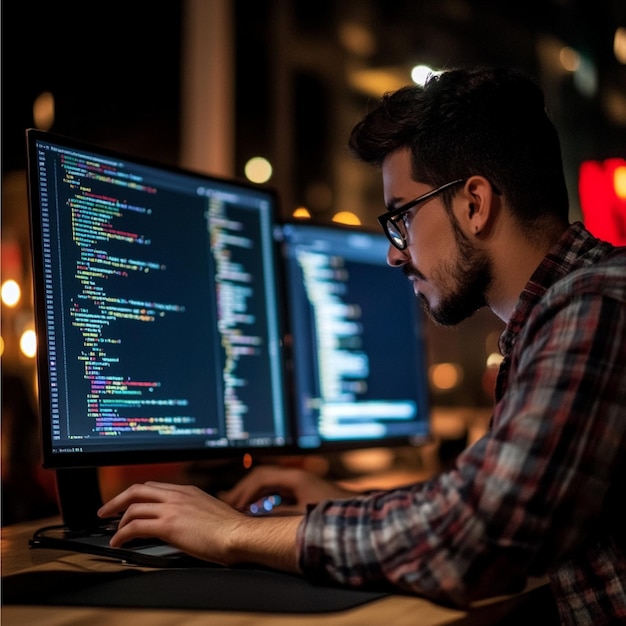 Разработчик, использующий GraphQL для извлечения только необходимых полей данных из сложного ответа API