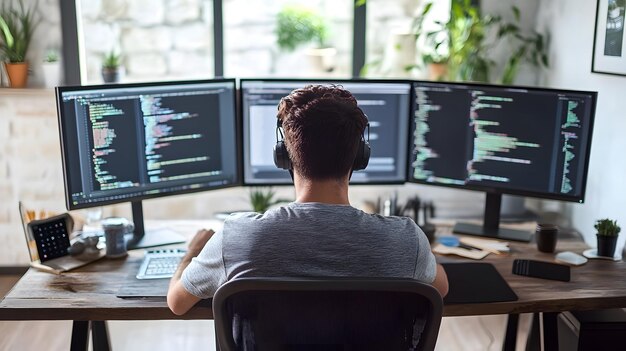 developer working on a website with multiple tabs open multitasking in web development efficient coding setup