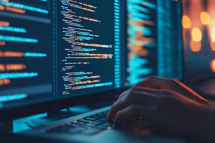 Photo developer working on a website with multiple tabs open multitasking in web development efficient coding setup