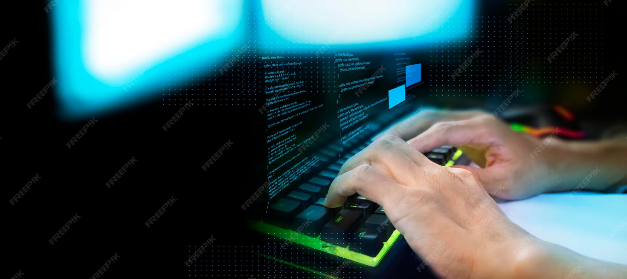 Premium Photo | Developing computer code for system ...