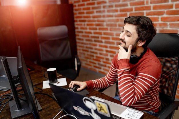 developing programming and coding technologies website design programmer working in a software develop company office